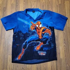 Vintage 2002 Marvel Ultimate Spiderman all-over print Mens Large C46